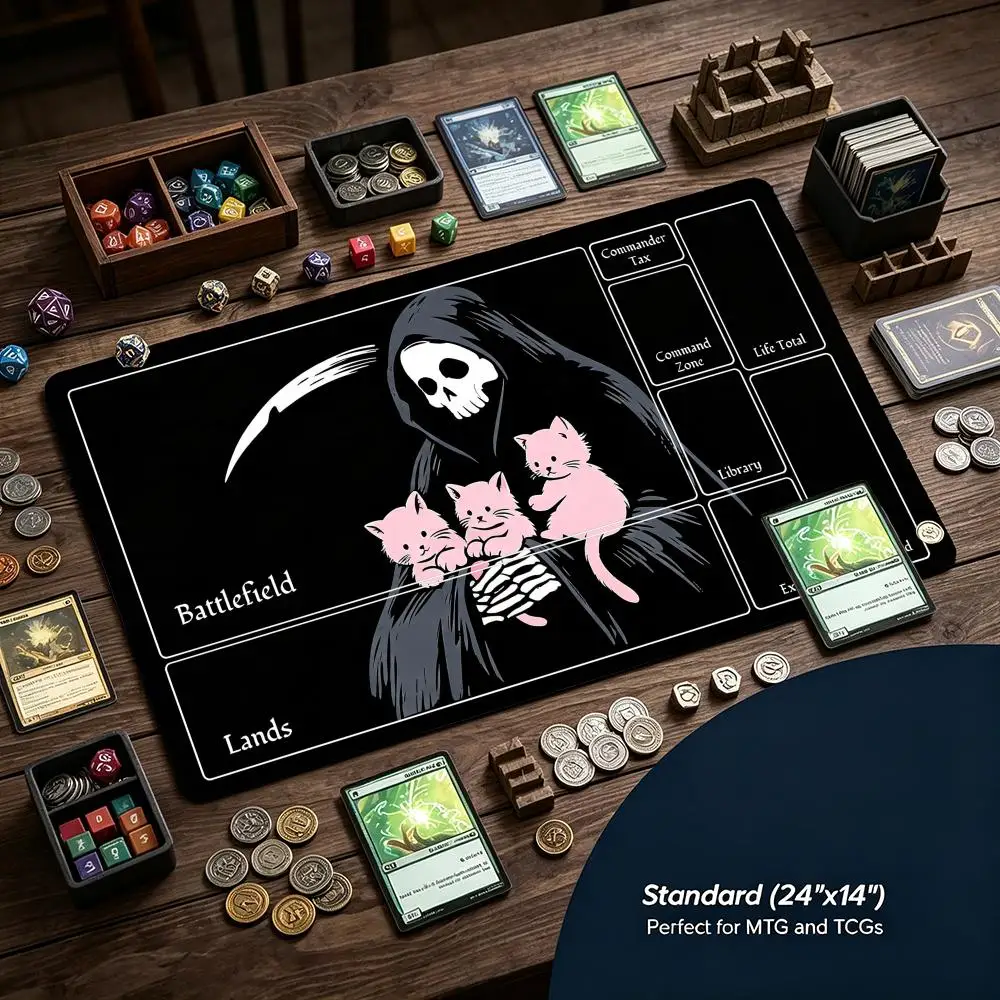 Grim Reaper Holding Pink Kitte - Pc Gaming Pink review and price