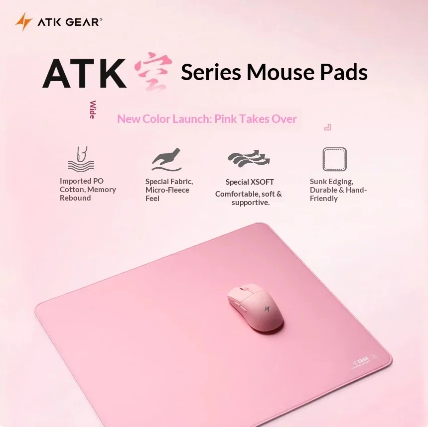 ATK Sky Pink Large Gaming Mous - Pc Gaming Pink review and price