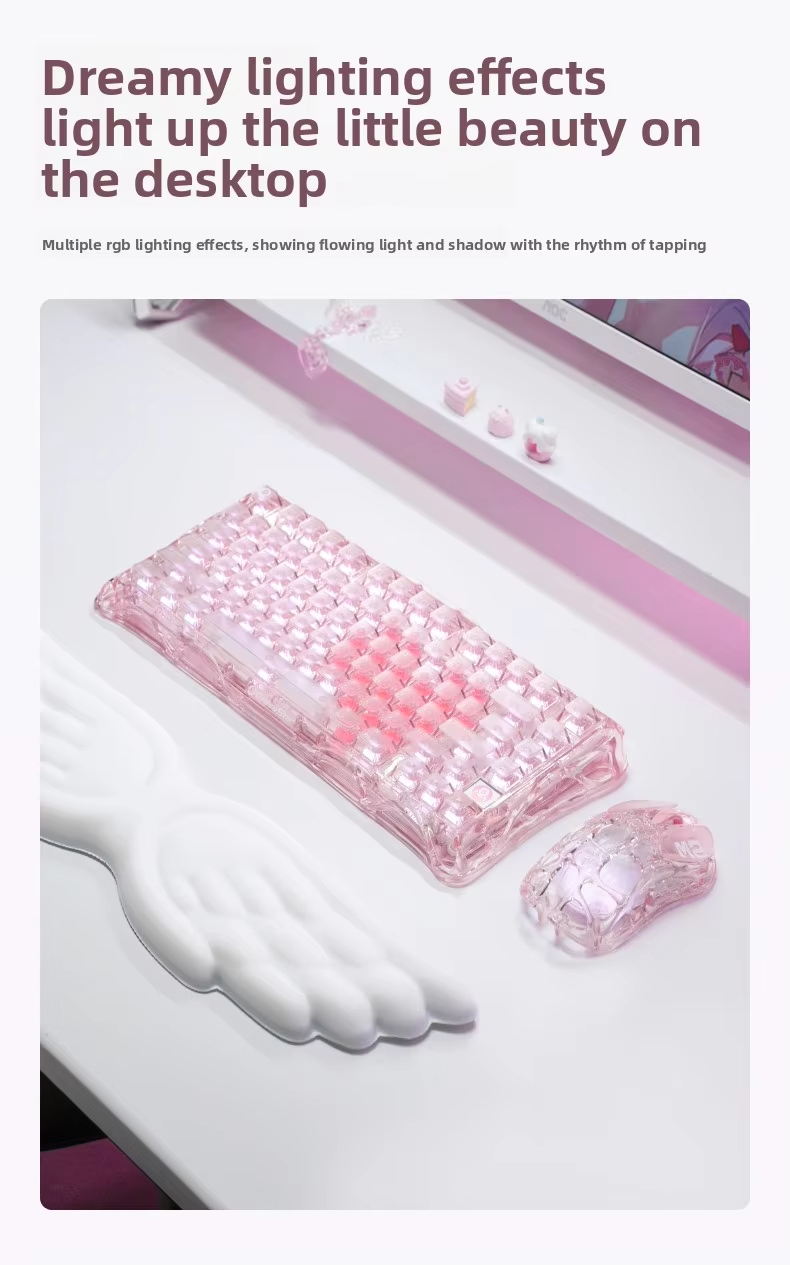 K1 LITE JELLY PINK Mechanical  - Pc Gaming Pink review and price